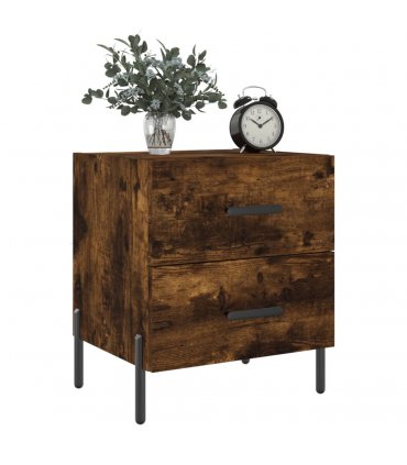 vidaXL Bedside Cabinet Smoked Oak 40x35x47.5 cm Engineered Wood — V0672041227