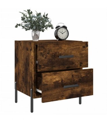 vidaXL Bedside Cabinet Smoked Oak 40x35x47.5 cm Engineered Wood — V0672041227