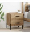 vidaXL Bedside Cabinet Artisan Oak 40 x 35 x 47.5 cm Engineered Wood — V0672041232