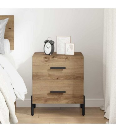 vidaXL Bedside Cabinet Artisan Oak 40 x 35 x 47.5 cm Engineered Wood — V0672041232
