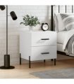 vidaXL Bedside Cabinet White 40x35x47.5 cm Engineered Wood — V0672041233
