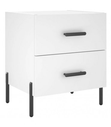 vidaXL Bedside Cabinet White 40x35x47.5 cm Engineered Wood — V0672041233