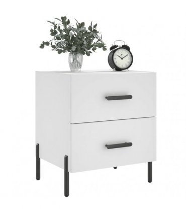 vidaXL Bedside Cabinet White 40x35x47.5 cm Engineered Wood — V0672041233