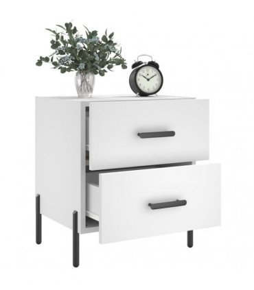 vidaXL Bedside Cabinet White 40x35x47.5 cm Engineered Wood — V0672041233