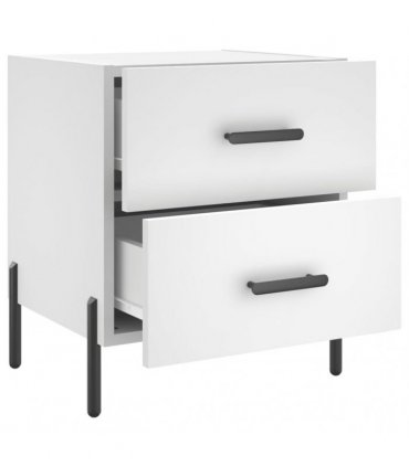 vidaXL Bedside Cabinet White 40x35x47.5 cm Engineered Wood — V0672041233