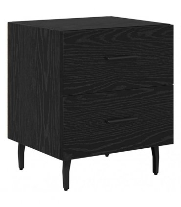 vidaXL Bedside Cabinet Black Oak 40 x 35 x 47.5 cm Engineered Wood — V0672041235