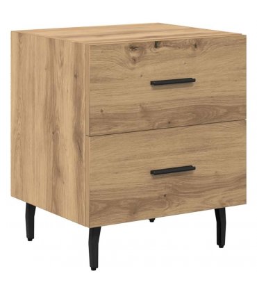 vidaXL Bedside Cabinet with Drawer 2 pcs Artisan Oak 40 x 35 x 47.5 cm — V0672041237