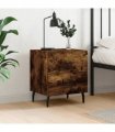 vidaXL Bedside Cabinet Smoked Oak 40x35x47.5 cm Engineered Wood — V0672041239