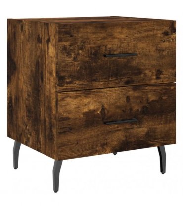 vidaXL Bedside Cabinet Smoked Oak 40x35x47.5 cm Engineered Wood — V0672041239