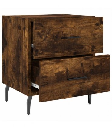 vidaXL Bedside Cabinet Smoked Oak 40x35x47.5 cm Engineered Wood — V0672041239