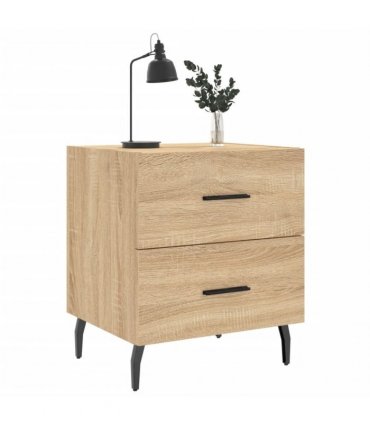 vidaXL Bedside Cabinet Sonoma Oak 40x35x47.5 cm Engineered Wood — V0672041241