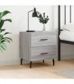 vidaXL Bedside Cabinet Grey Sonoma 40x35x47.5 cm Engineered Wood — V0672041243