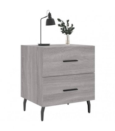 vidaXL Bedside Cabinet Grey Sonoma 40x35x47.5 cm Engineered Wood — V0672041243