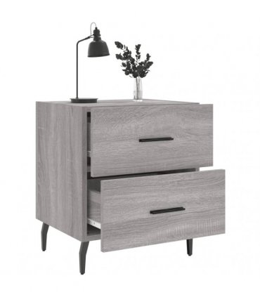 vidaXL Bedside Cabinet Grey Sonoma 40x35x47.5 cm Engineered Wood — V0672041243