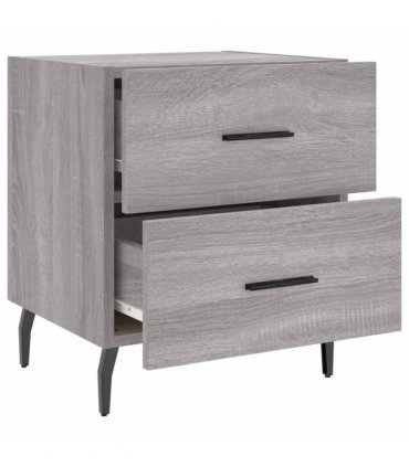 vidaXL Bedside Cabinet Grey Sonoma 40x35x47.5 cm Engineered Wood — V0672041243