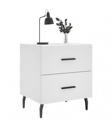 vidaXL Bedside Cabinets 2 pcs White 40x35x47.5 cm Engineered Wood — V0672041244