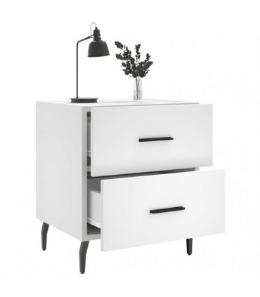 vidaXL Bedside Cabinets 2 pcs White 40x35x47.5 cm Engineered Wood — V0672041244