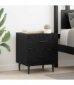 vidaXL Bedside Cabinet with Drawer 2 pcs Black Oak 40 x 35 x 47.5 cm — V0672041245