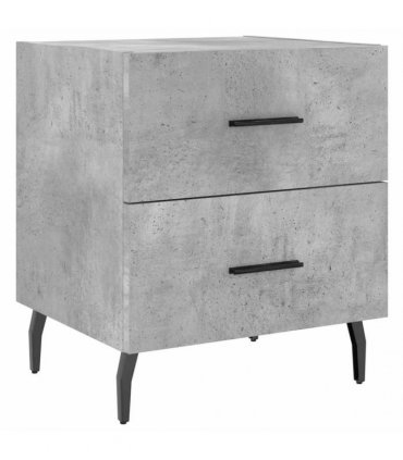 vidaXL Bedside Cabinets 2 pcs Concrete Grey 40x35x47.5 cm Engineered Wood — V0672041246