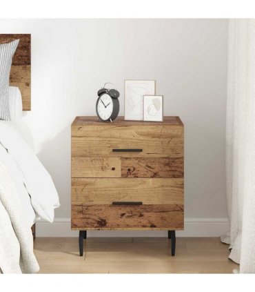 vidaXL Bedside Cabinet Old Wood 40 x 35 x 47.5 cm Engineered Wood — V0672041248