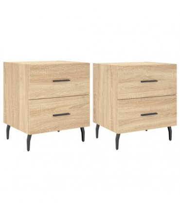vidaXL Bedside Cabinets 2 pcs Sonoma Oak 40x35x47.5 cm Engineered Wood — V0672041249