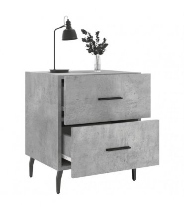 vidaXL Bedside Cabinet Concrete Grey 40x35x47.5 cm Engineered Wood — V0672041250