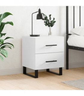 vidaXL Bedside Cabinet White 40x35x47.5 cm Engineered Wood — V0672041257