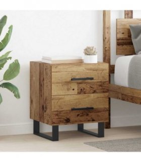 vidaXL Bedside Cabinet Old Wood 40 x 35 x 47.5 cm Engineered Wood — V0672041259