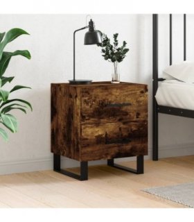 vidaXL Bedside Cabinet Smoked Oak 40x35x47.5 cm Engineered Wood — V0672041263