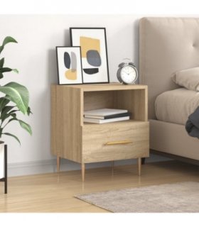 vidaXL Bedside Cabinet Sonoma Oak 40x35x47.5 cm Engineered Wood — V0672041286