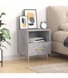vidaXL Bedside Cabinet Concrete Grey 40x35x47.5 cm Engineered Wood — V0672041287