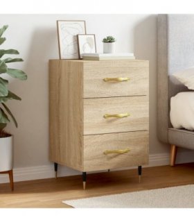 vidaXL Bedside Cabinet Sonoma Oak 40x40x66 cm Engineered Wood — V0672041424