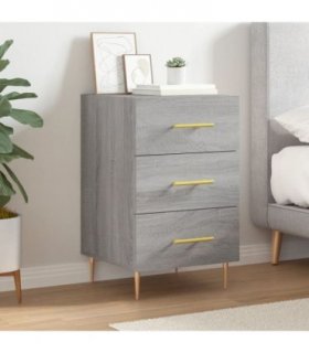 vidaXL Bedside Cabinet Grey Sonoma 40x40x66 cm Engineered Wood — V0672041425