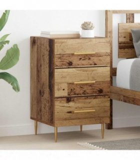 vidaXL Bedside Cabinet Old Wood 40 x 40 x 66 cm Engineered Wood — V0672041431
