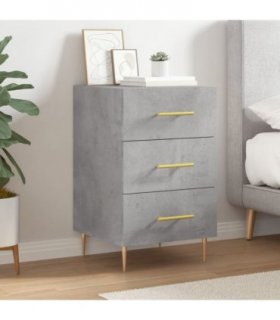 vidaXL Bedside Cabinet Concrete Grey 40x40x66 cm Engineered Wood — V0672041432