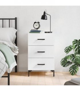 vidaXL Bedside Cabinet White 40x40x66 cm Engineered Wood — V0672041435