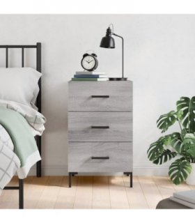 vidaXL Bedside Cabinet Grey Sonoma 40x40x66 cm Engineered Wood — V0672041436