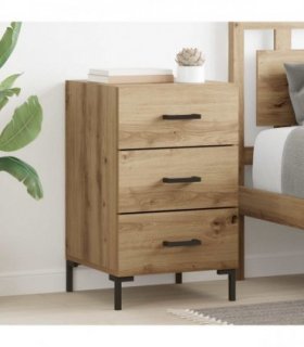 vidaXL Bedside Cabinet Artisan Oak 40 x 40 x 66 cm Engineered Wood — V0672041437