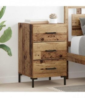 vidaXL Bedside Cabinet Old Wood 40 x 40 x 66 cm Engineered Wood — V0672041438