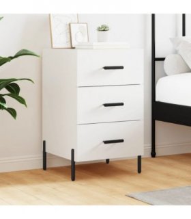 vidaXL Bedside Cabinet White 40x40x66 cm Engineered Wood — V0672041444