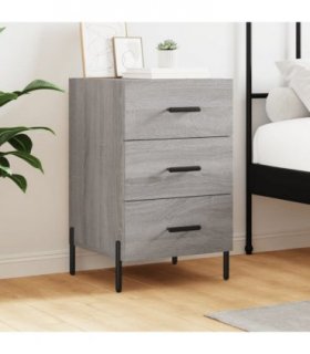 vidaXL Bedside Cabinet Grey Sonoma 40x40x66 cm Engineered Wood — V0672041447