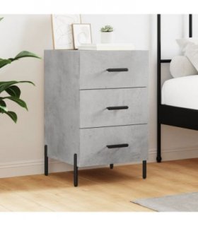 vidaXL Bedside Cabinet Concrete Grey 40x40x66 cm Engineered Wood — V0672041450