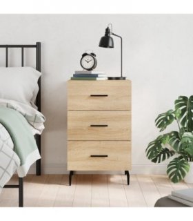 vidaXL Bedside Cabinet Sonoma Oak 40x40x66 cm Engineered Wood — V0672041452