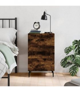 vidaXL Bedside Cabinet Smoked Oak 40x40x66 cm Engineered Wood — V0672041455