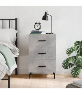 vidaXL Bedside Cabinet Grey Sonoma 40x40x66 cm Engineered Wood — V0672041457