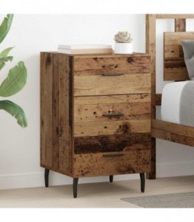 vidaXL Bedside Cabinet Old Wood 40 x 40 x 66 cm Engineered Wood — V0672041458