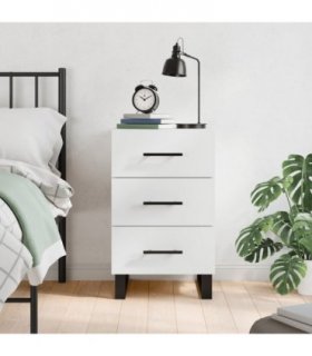 vidaXL Bedside Cabinet White 40x40x66 cm Engineered Wood — V0672041460
