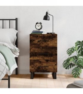 vidaXL Bedside Cabinet Smoked Oak 40x40x66 cm Engineered Wood — V0672041461