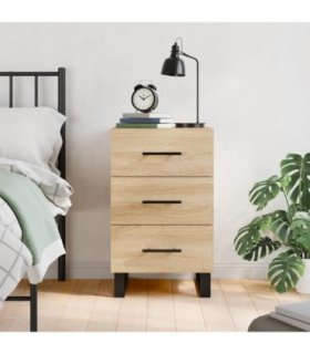 vidaXL Bedside Cabinet Sonoma Oak 40x40x66 cm Engineered Wood — V0672041462