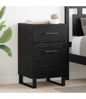 vidaXL Bedside Cabinet Black Oak 40 x 40 x 66 cm Engineered Wood — V0672041467